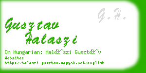 gusztav halaszi business card